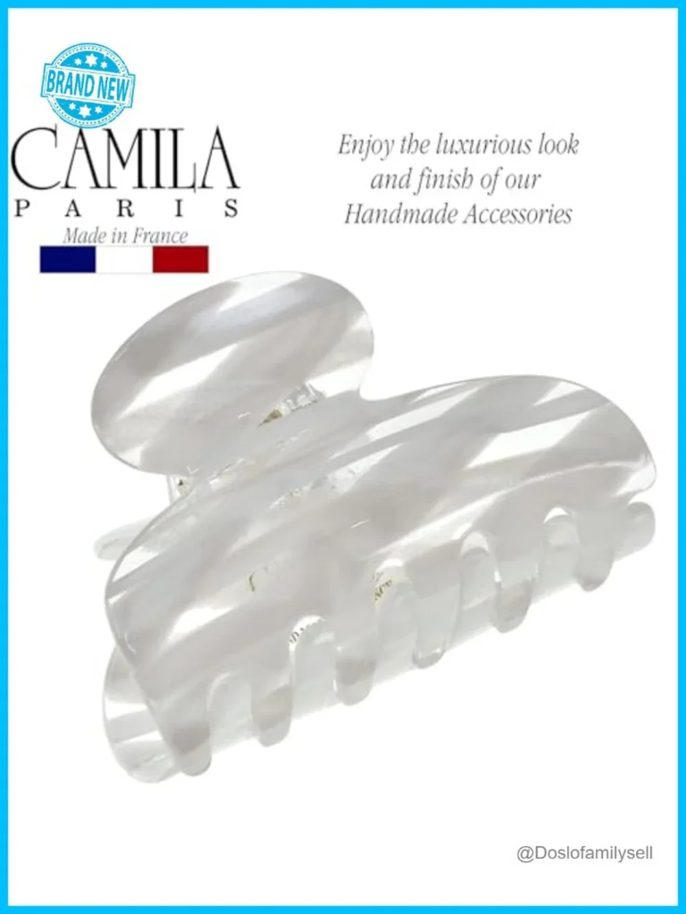 French Hair Claw Clip Handmade Durable Cellulose Acetate Strong Hold No Slip